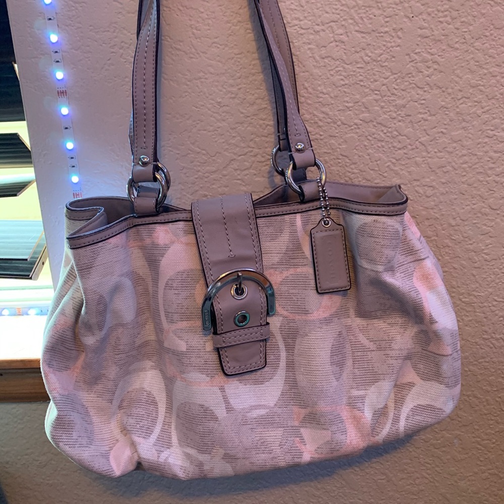Light pink and grey purse